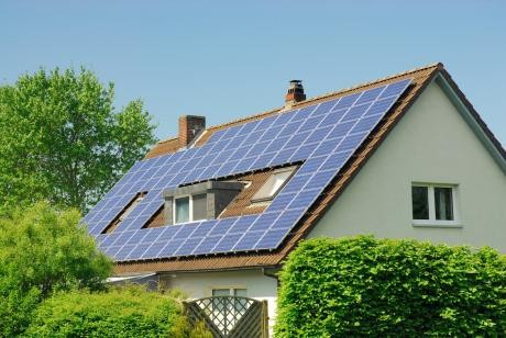Photovoltaik-Anlage auf Einfamilienhaus